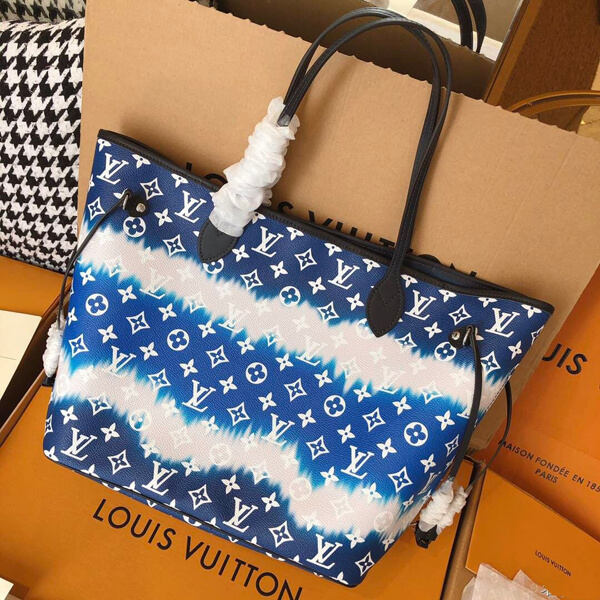 20SS新作★Louis Vuitton ルイヴィトンエスカル★偽物ネヴァーフル MM ブルー M45128