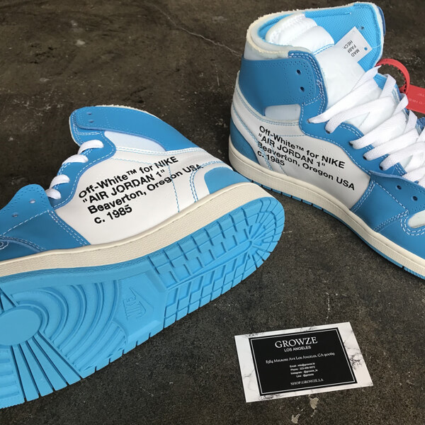 2020新作大人気 Nike ジョーダン オフホワイト パーカー 偽物 コラボス  ナイキJordan 1 Retro High Off-White University Blue