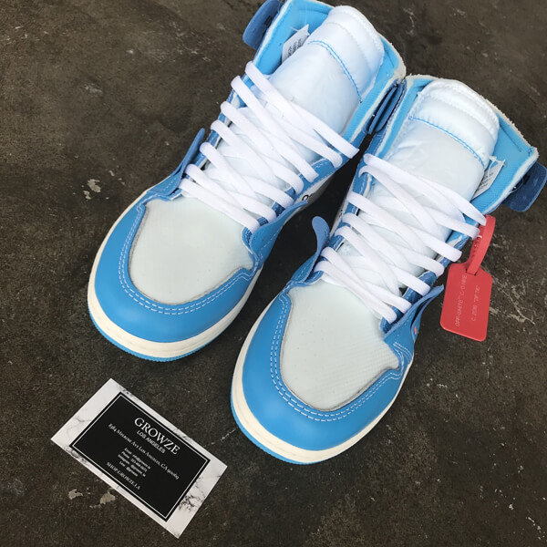 2020新作大人気 Nike ジョーダン オフホワイト パーカー 偽物 コラボス  ナイキJordan 1 Retro High Off-White University Blue