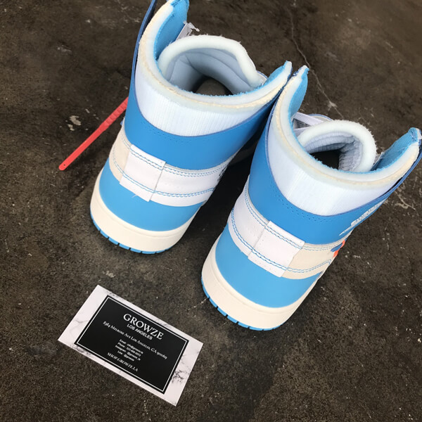 2020新作大人気 Nike ジョーダン オフホワイト パーカー 偽物 コラボス  ナイキJordan 1 Retro High Off-White University Blue