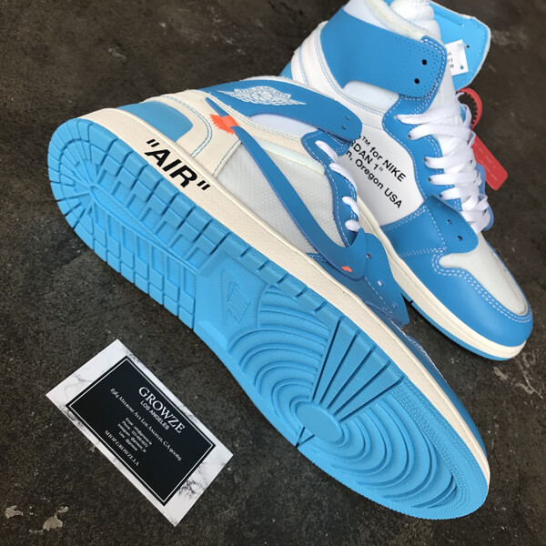 2020新作大人気 Nike ジョーダン オフホワイト パーカー 偽物 コラボス  ナイキJordan 1 Retro High Off-White University Blue