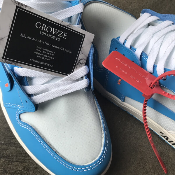 2020新作大人気 Nike ジョーダン オフホワイト パーカー 偽物 コラボス  ナイキJordan 1 Retro High Off-White University Blue