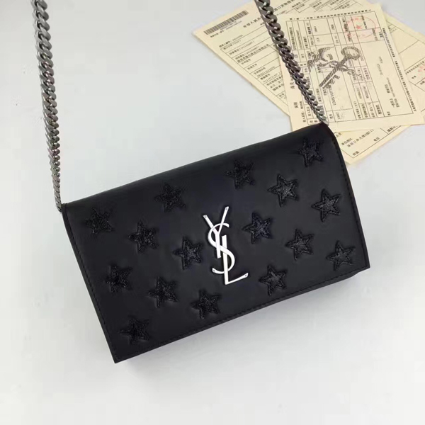 2017新作 サンローラン バッグ コピー SAINT LAURENT┃17SS┃'MONOGRAM' LACE SHOULDER BAG