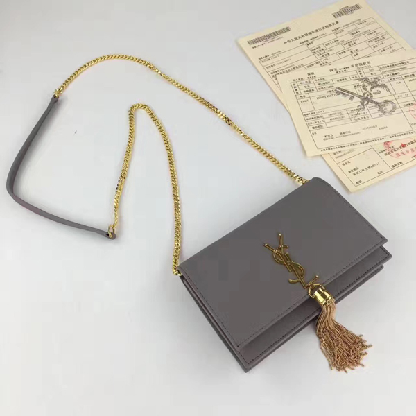 サンローラン バッグ コピー2018AW 354119C150J1202 SAINT LAURENT カーフスキン クラシックミディアムKATEモノグ  ラムサッチェル 