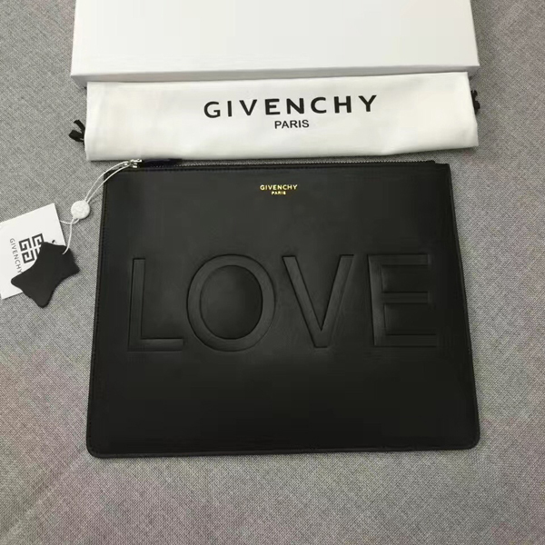 ジバンシィスーパーコピー GIVENCHY クラッチバッグ LOVE スターエンボス レザー