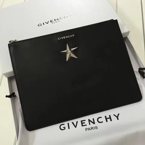 ジバンシィスーパーコピー GIVENCHY クラッチバッグ 06351655 008 シルバースター ラージ BLACK