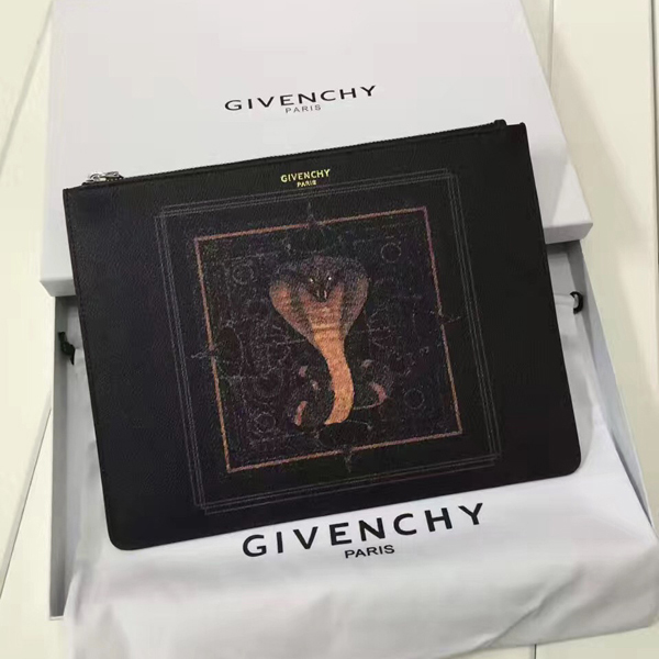 ジバンシィスーパーコピー GIVENCHY クラッチバッグ 6072525 960 コブラプリント PVC カーフレザー