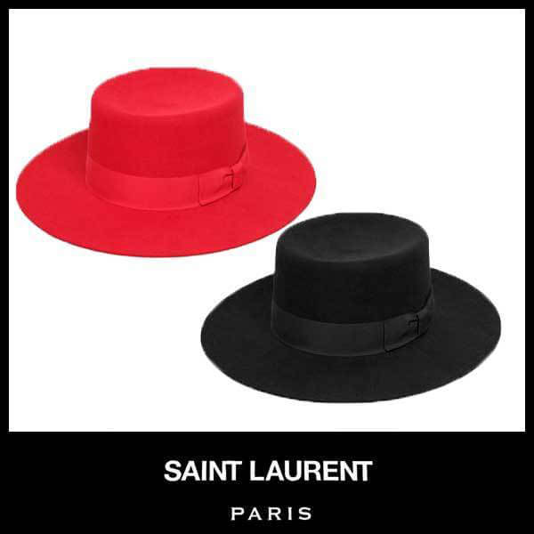 サンローラン 帽子コピー saint laurent parisレッド ブラック ブラウン シルクハット