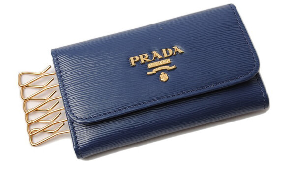 PRADA プラダキーケース コピー VITELLO MOVEキーケース ブルー 1PG222（BLUETTE)