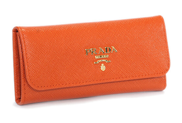 PRADA プラダキーケース コピー 1M0223 PAPAYA ホック開閉