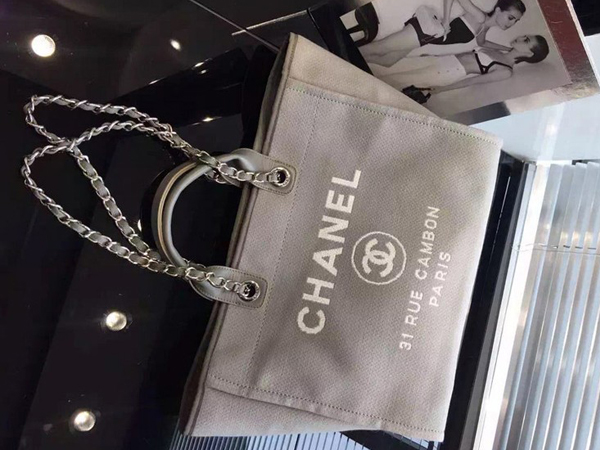 シャネルトートバッグ スーパーコピー 新作グレー  A66941 ドーヴィルライン ロゴキャンバス 2wayバッグ デニム CHANEL