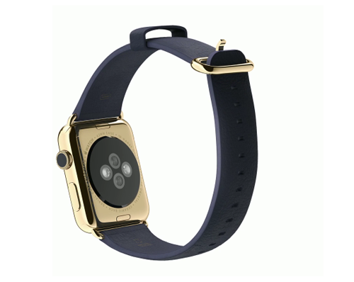 Apple Watch スーパーコピー42mm 18Kイエローゴールドケースとミッドナイトブルークラシックバックル