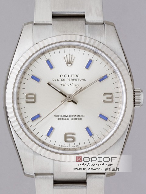 ロレックス エアーキング スーパーコピーロレックス ROLEX エアーキング 114234 シルバー３・６・９ブルーバー