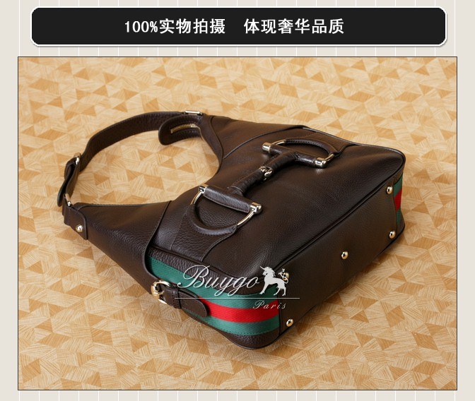 グッチ バッグ スーパーコピー[グッチ] 247604 A7MAG 1060 Gucci Heritage スモール ホーボーバッグ ブラック