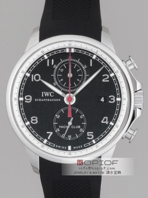 IWC ポルトギーゼ スーパーコピーIW390210 ヨットクラブ クロノグラフ ラバー 新型 ブラック​