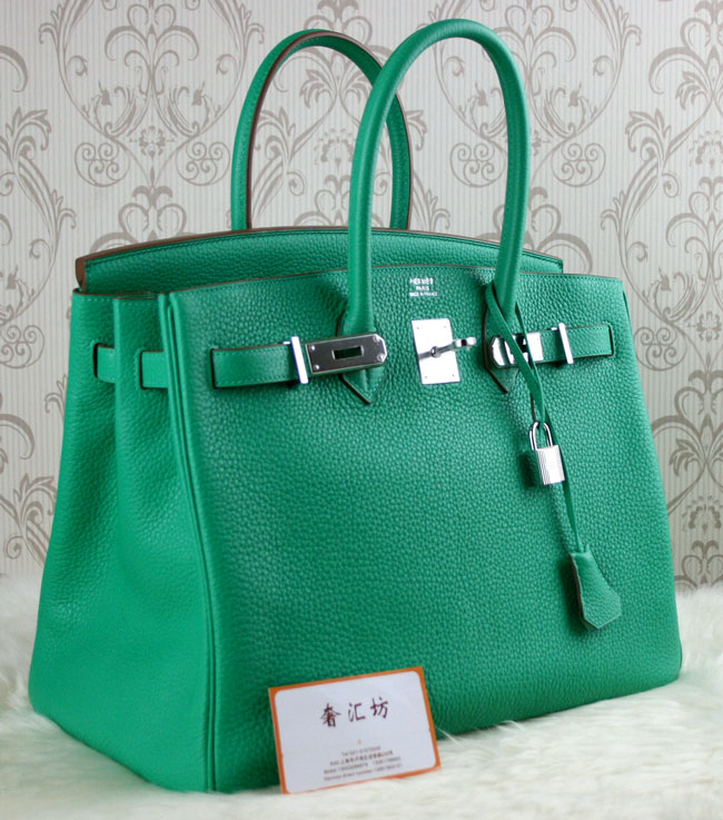 エルメスバーキンコピー[Birkin 35cm]エプソン ブルーパオン シルバー金具 he492