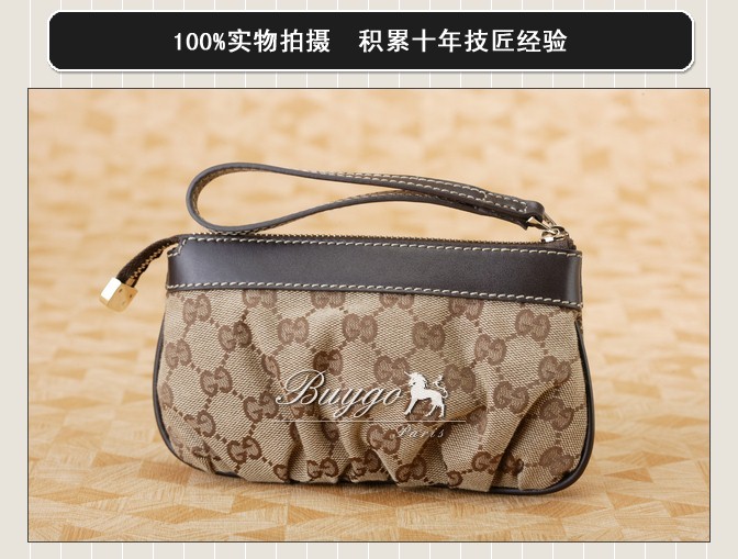 グッチ 化粧ポーチ スーパーコピーグッチ GUCCI ポーチ 203650 FFPAG 9643 GGキャンバス(ベージュGG×ダークブラウン