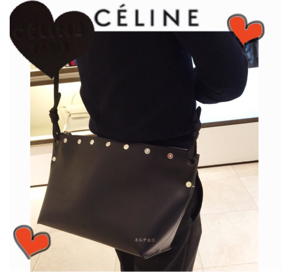 セリーヌ バッグ スーパーコピーCELINE2016春夏新作 MEDIUM SAILOR BAG NAVY BLUE 177273ABE.07OC 新作限定 スタッズがCOOL