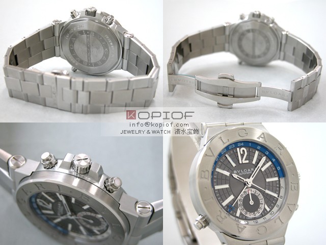 ブルガリ ディアゴノ スーパーコピーDG40C14SSDGMT GMT グレー