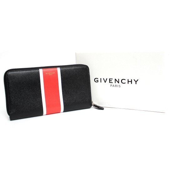 GIVENCHY 財布コピーBK06040 3ラインストライプ ラウンドファスナー長財布