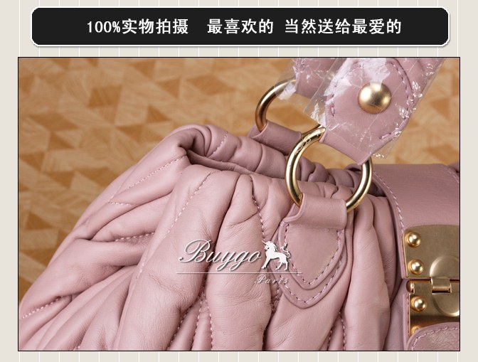 ミュウミュウ スーパーコピーMIUMIU/ミュウミュウ ストラップ付きギャザーハンドバッグ RN0473 MATELASSE LUX MUGHETTO