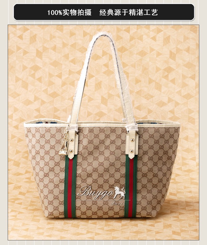 グッチ バッグ スーパーコピーGUCCIグッチGGチャーム付きトートバッグ鞄シェリーライン139260