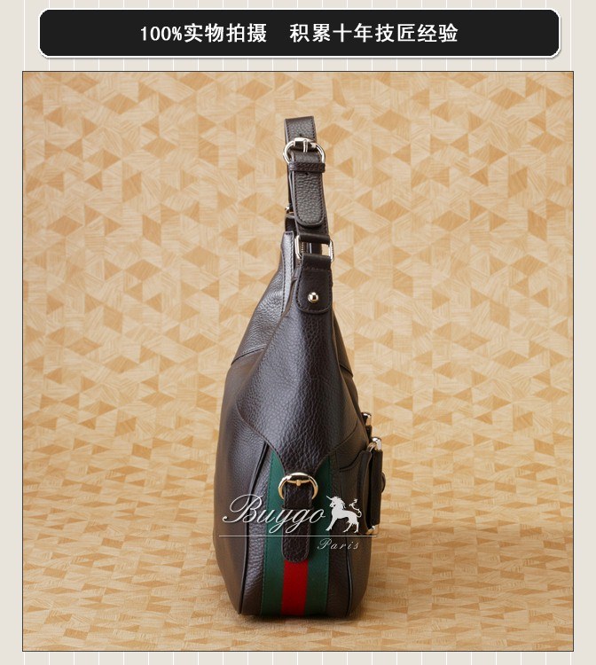 グッチ バッグ スーパーコピー[グッチ] 247604 A7MAG 1060 Gucci Heritage スモール ホーボーバッグ ブラック