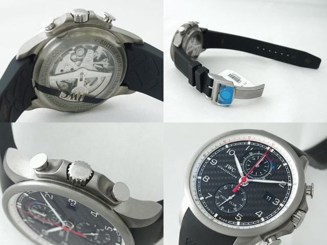 IWC ポルトギーゼ スーパーコピーIW390212 ヨットクラブ クロノグラフ ラバー “ボルボ・オーシャンレース2011-2012” ブラックカーボン