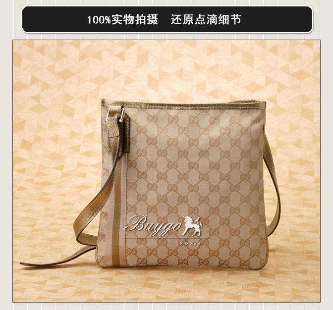 グッチ バッグ スーパーコピーGUCCI グッチ 144388 チャーム付き ショルダーバッグ GGキャンバスｘレザー