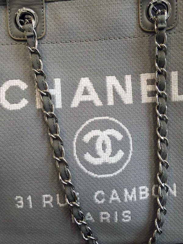 シャネルトートバッグ スーパーコピー 新作グレー  A66941 ドーヴィルライン ロゴキャンバス 2wayバッグ デニム CHANEL