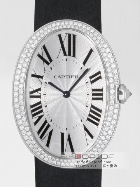 カルティエ ベニュワール スーパーコピーCartier ベニュワール WB520009 WG　LM　ケースダイヤ　トワルストラップ シルバー