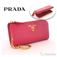 PRADA プラダキーケース コピー サフィアーノ チェーンキーケース