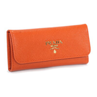 PRADA プラダキーケース コピー 1M0223 PAPAYA ホック開閉