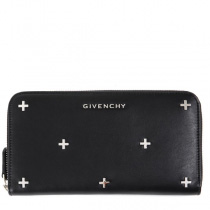 GIVENCHY 財布コピーPANDORA BC06276683001 クロススタッド ファスナー長財布 BLACK