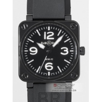 ベル＆ロス スーパーコピーBell＆Ross BR01-92 CERAMIC ラバーベルト ブラ...