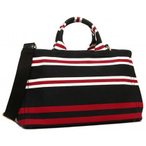 プラダ カナパ コピーショルダーバッグ PRADA B1872B 2A45 F0GG0 ブラックレッド カナパ ROSSO