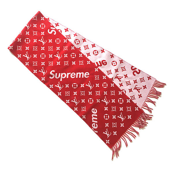 Supreme×Louis Vuitton シュプリーム ルイ ヴィトン マフラー コピー 赤 NP1890