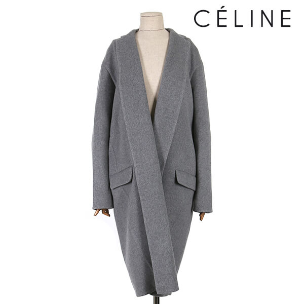 CELINE コート グレー カシミヤ 2017/18年秋冬新作 セリーヌ服コピー