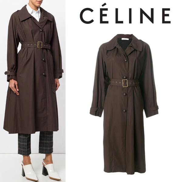 CELINE2017/18 ロングコートコットントレンチコート セリーヌ服コピー