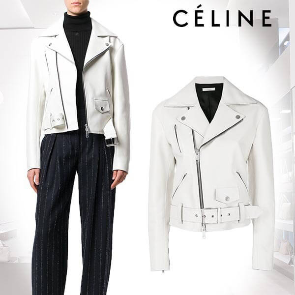 CELINEの2017/18 秋冬ベルト付きバイカージャケット セリーヌ服コピー