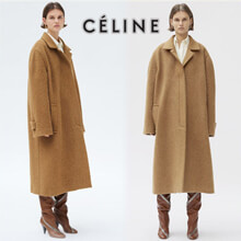 2017/18 CELINE ダブルフェイス コクーンコート/ブラウン セリーヌ服コピー