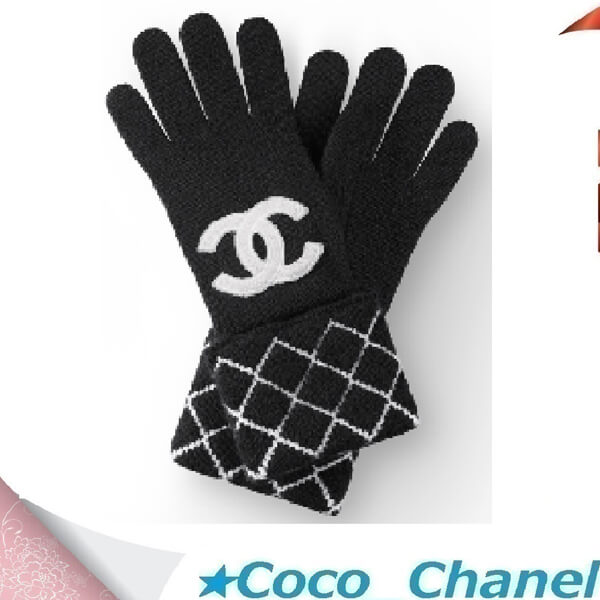 シャネル手袋スーパーコピーCHANEL CCロゴ ニットグローブ 手袋