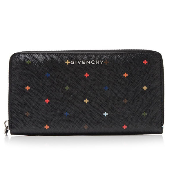 ジバンシー 財布コピーGIVENCHY 2018 マルチクロスプリント ラウンドファスナー長財布BC06340