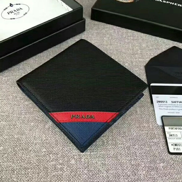 プラダ 財布コピーPRADA SAFFIANO 折りたたみ財布 2M0513 2EG0 F0VE2 NAVY サフィアーノカーフ