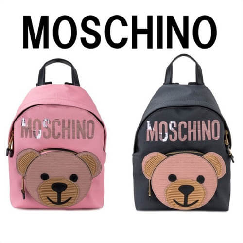 Moschino モスキーノ リュック コピー ブラック テディベアバックパック 2018 秋冬