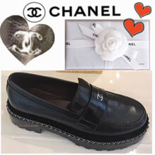  CHANEL スリッポン 新作限定♪絶対欲しい チェーン付ローファー シャネル靴コピー