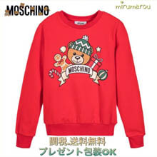 モスキーノ コピーMOSCHINO 2018 クリスマス テディロゴ スウェット スウェット・トレーナー