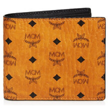 MCM クラウス ロゴ付き 二つ折り財布 コグナック MCM 財布コピー