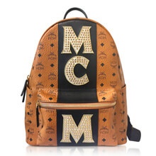 MCM リュック Stripe Studded Stark バックパック MCM コピー ゴール...