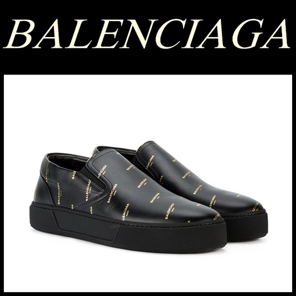 18SS BALENCIAGA オールオーバー ロゴ スリッポン バレンシアガスーパーコピー